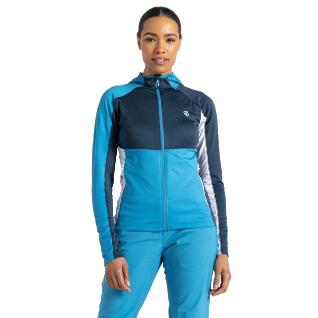 Dare2b Dames convey ii hooded core stretch midlayer UTRG8681_swedishbluemoonlightmarl large