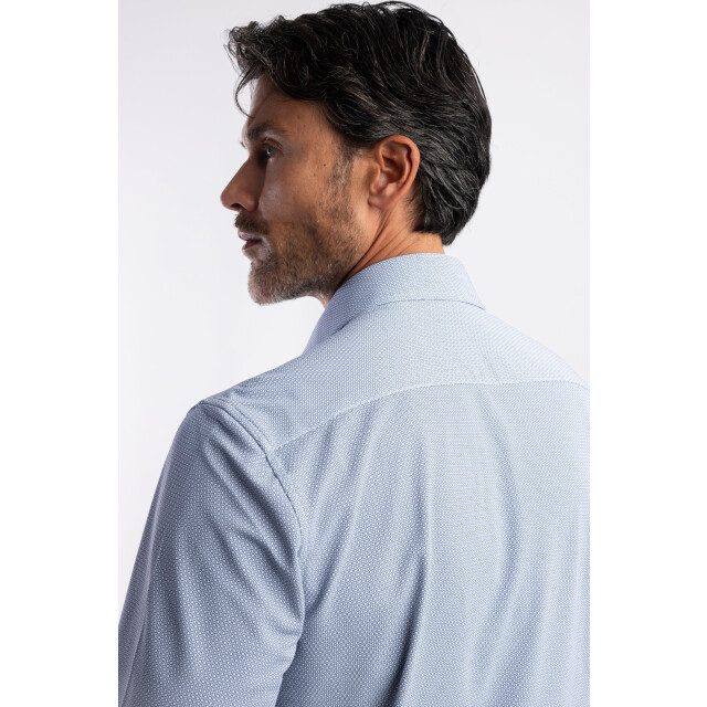Blue Industry Het contrast microprint overhemd | 6020.52-NAVY large