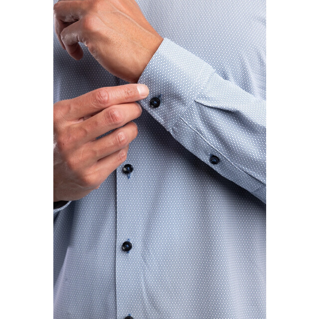 Blue Industry Het contrast microprint overhemd | 6020.52-NAVY large