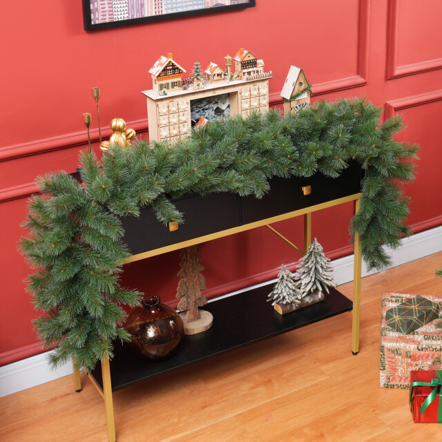 Homcom Guirlande frosted kerstslinger 180 cm met 160 takpunten - 3294116 large