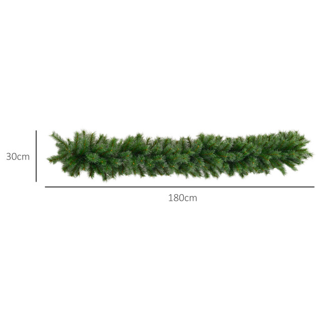 Homcom Guirlande frosted kerstslinger 180 cm met 160 takpunten - 3294116 large