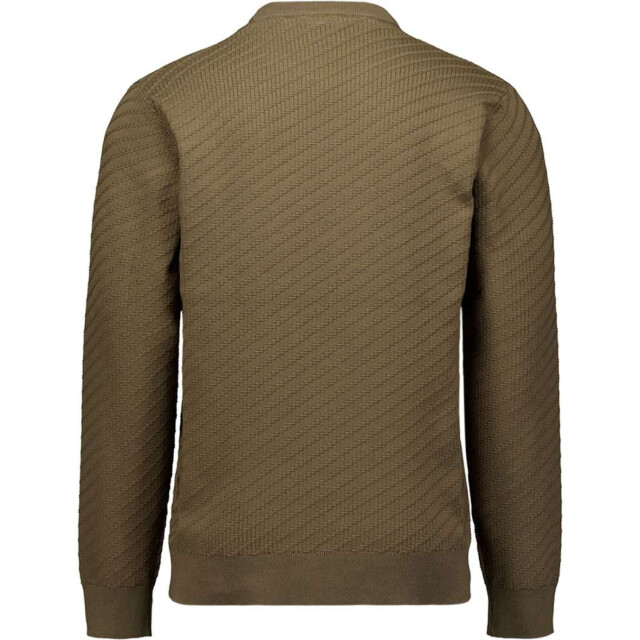 No Excess Pullover crewneck jacquard solid taupe 29230916-044 large