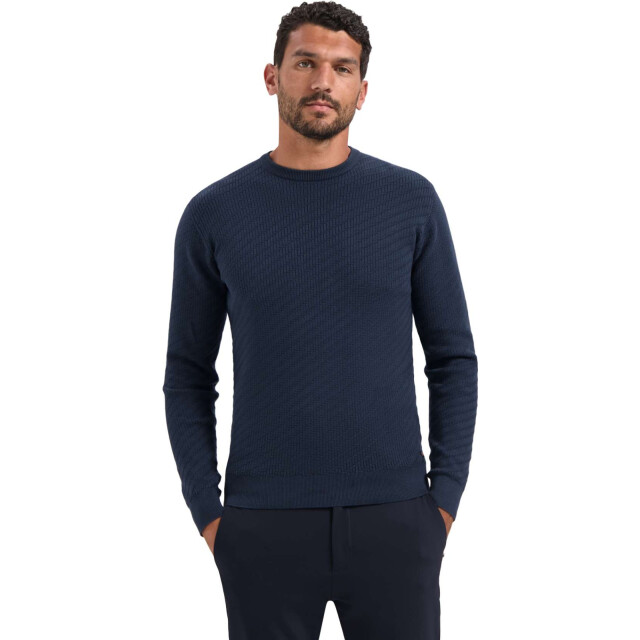 No Excess Pullover crewneck jacquard solid night 29230916-078 large