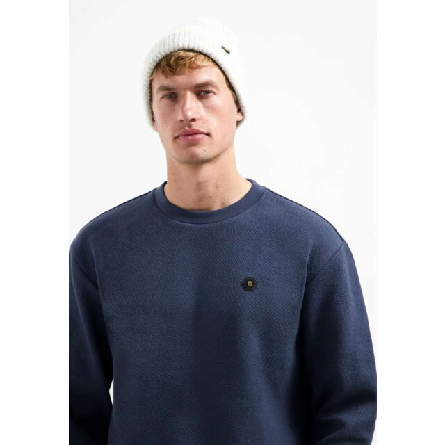 No Excess Sweater crewneck relief melange night 29100905-078 large
