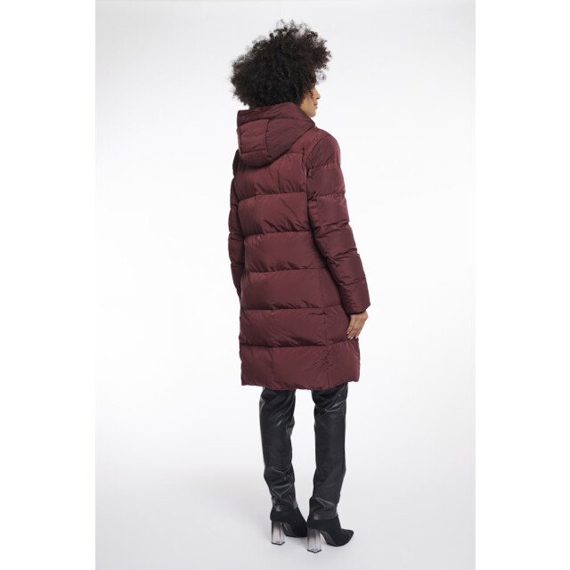 Rino & Pelle long padded hooded coat jade.7002512 chocolate bean 06111.880.0025 large