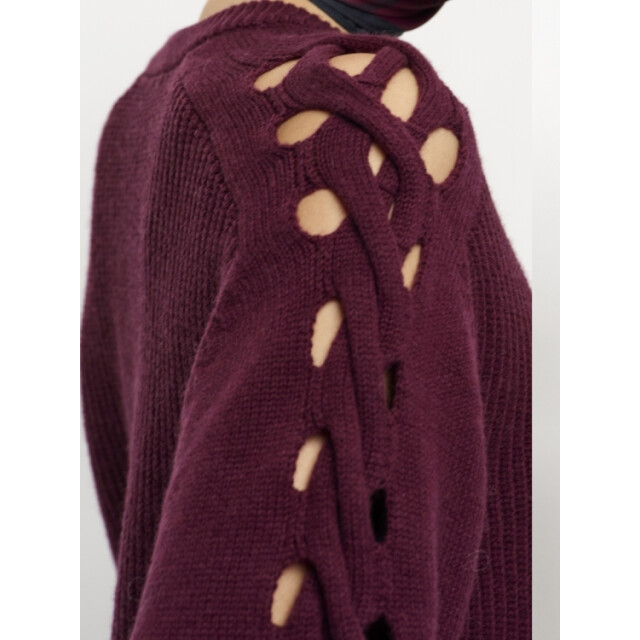 Dante 6 D6 palomo braided sweater D6 Palomo Braided Sweater/7470 Mulberry Red large