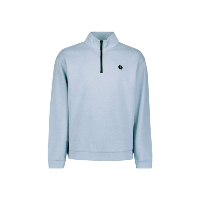No Excess Sweater half zip soft rib relaxed f dusty blue 29100914-138 large