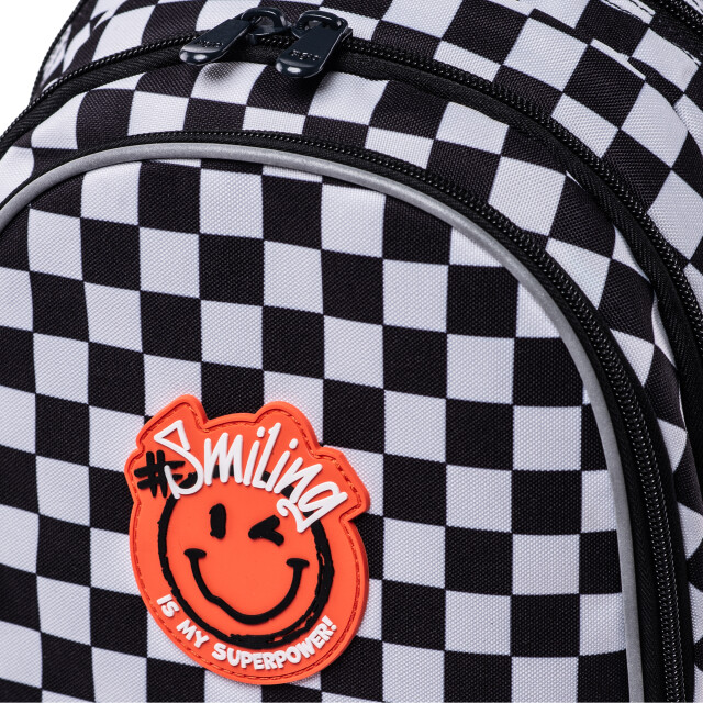 Bejo Glimlachen is mijn superkracht! checkerboard 16l rugzak UTIG5713_blackwhite large