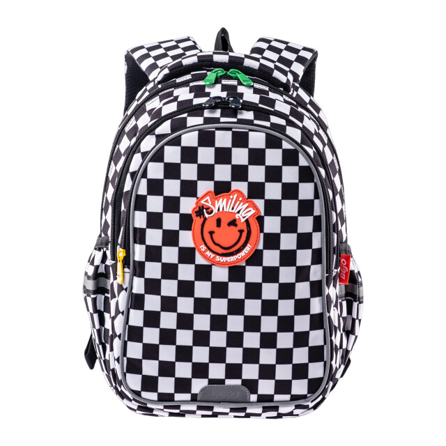 Bejo Glimlachen is mijn superkracht! checkerboard 16l rugzak UTIG5713_blackwhite large