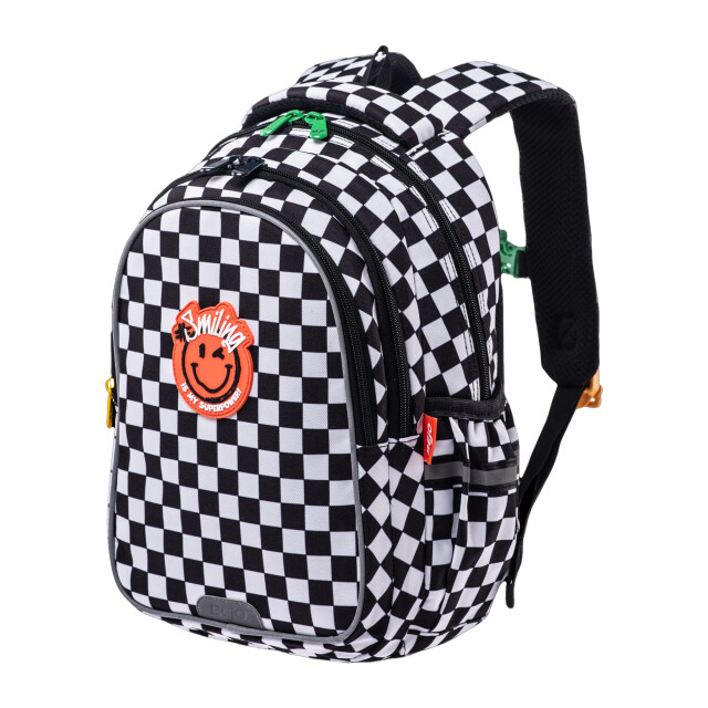 Bejo Glimlachen is mijn superkracht! checkerboard 16l rugzak UTIG5713_blackwhite large