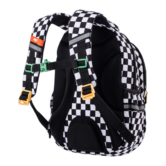 Bejo Glimlachen is mijn superkracht! checkerboard 16l rugzak UTIG5713_blackwhite large