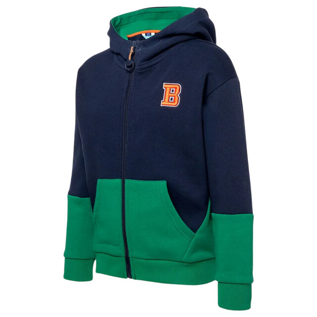 Bejo Jongens tamio full zip hoodie UTIG5149_amazongreennavyblazer large