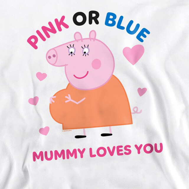 Peppa Pig Dames roze of blauw mummie varken houdt van jou sweatshirt UTTV21395_white large