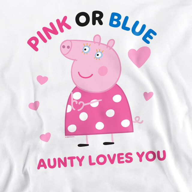 Peppa Pig Dames roze of blauw tante varken houdt van jou sweatshirt UTTV21380_white large