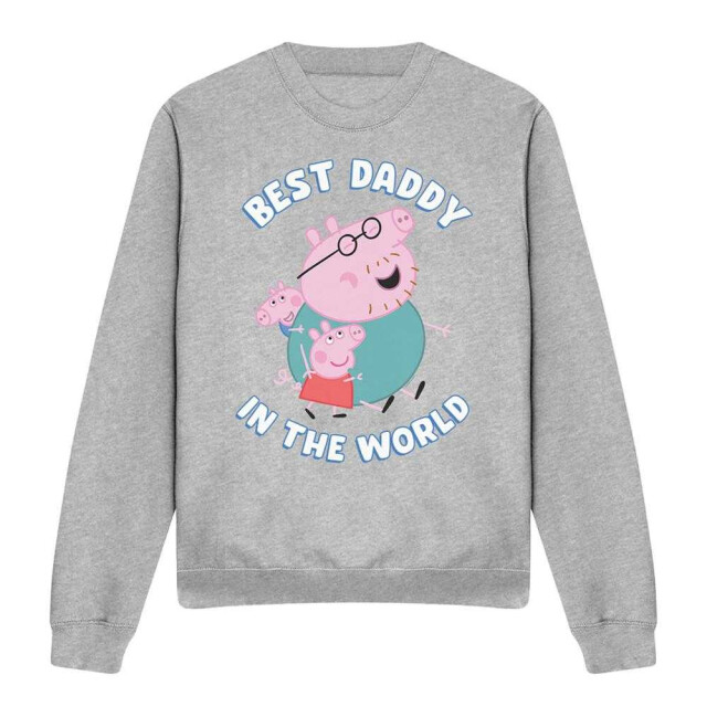 Peppa Pig Uniseks adult best daddy in the world heather sweatshirt UTTV24186_heathergrey large