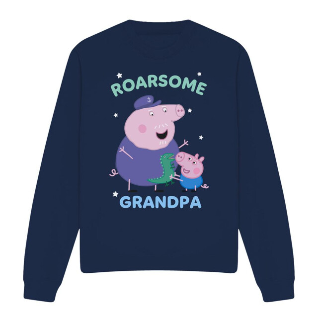 Peppa Pig Uniseks sweatshirt met roarsome opa varken voor volwassenen UTTV21388_navy large