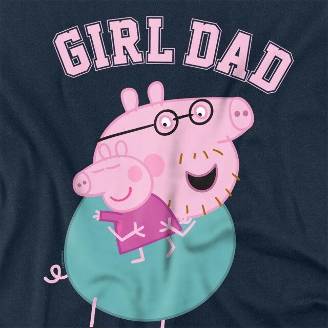 Peppa Pig Unisex volwassen meisjes papa t-shirt met lange mouwen UTTV21396_navy large