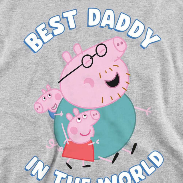 Peppa Pig Uniseks adult best daddy in the world heather sweatshirt UTTV24186_heathergrey large
