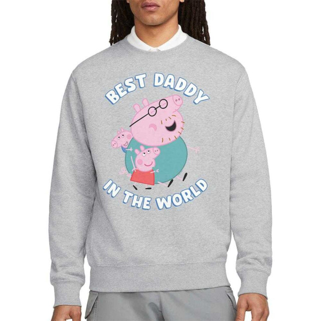 Peppa Pig Uniseks adult best daddy in the world heather sweatshirt UTTV24186_heathergrey large