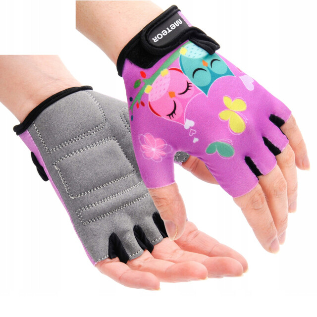 Meteor Kinder/kids uil fietshandschoenen UTPP594_pink large