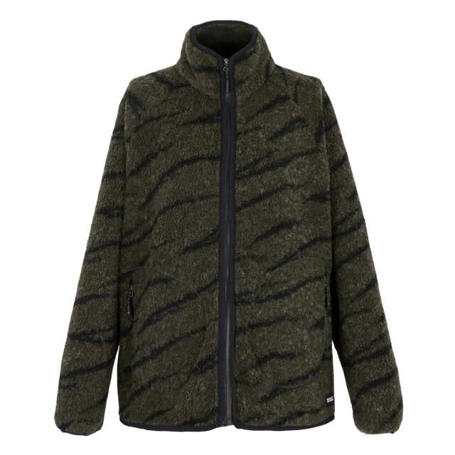 Regatta Dames frankie borg full zip fleecejack UTRG12074_khakigreenblack large
