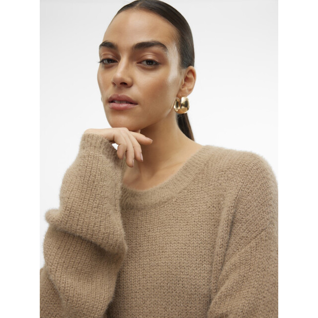 Vero Moda Vmpuff ls o-neck pullover boo taupe 4219.77.0050 large