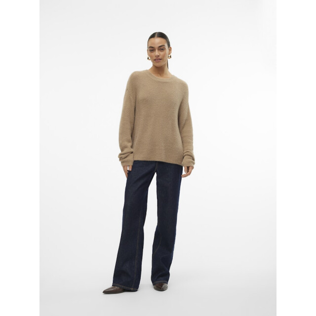 Vero Moda Vmpuff ls o-neck pullover boo taupe 4219.77.0050 large