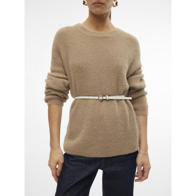 Vero Moda Vmpuff ls o-neck pullover boo taupe 4219.77.0050 large