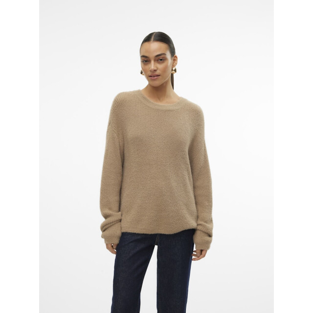 Vero Moda Vmpuff ls o-neck pullover boo taupe 4219.77.0050 large