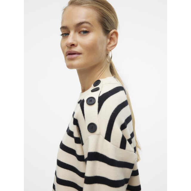 Vero Moda vmsaba ls o-neck button pullover ga 10310474 birch 06712.198.0266 large