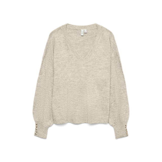 Vero Moda vmlefile ls v-neck pullover btq 10335268 birch 06712.198.0230 large
