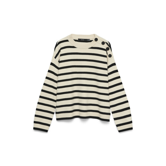 Vero Moda vmsaba ls o-neck button pullover ga 10310474 birch 06712.198.0266 large