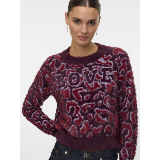 Vero Moda vmjungle ls o-neck pullover boo 10331525 winetasting 06712.680.0006 large