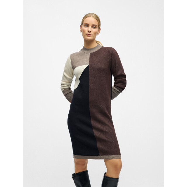 Object objray l/s knit dress aop noos 23040957 morel 06311.840.0003 large