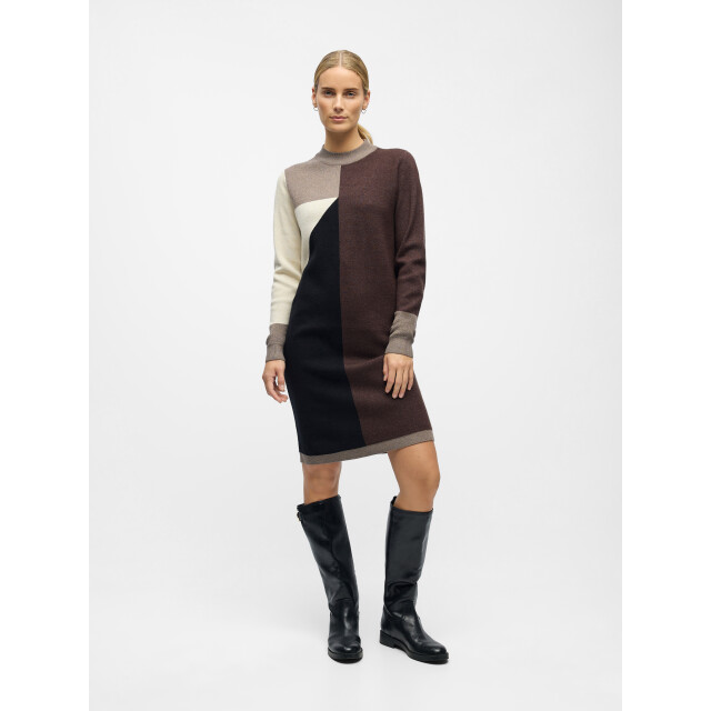Object objray l/s knit dress aop noos 23040957 morel 06311.840.0003 large