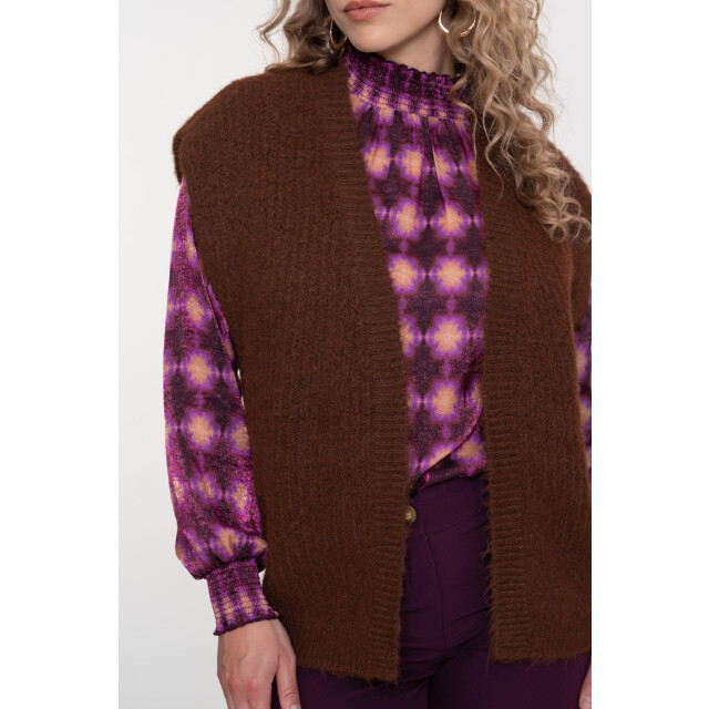 Geisha gilet hairy 54830-29 775 brown 06228.820.0048 large