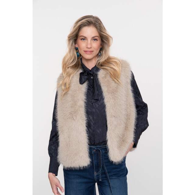 Geisha gilet fake fur 55852-19 935 greige 06226.940.0013 large