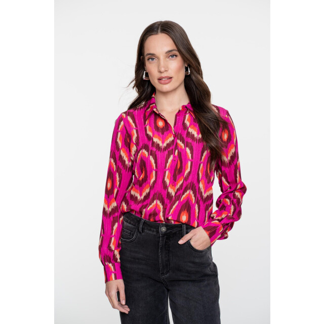 Geisha blouse print 53635-20 420 pink/fuchsia 06615.615.0022 large