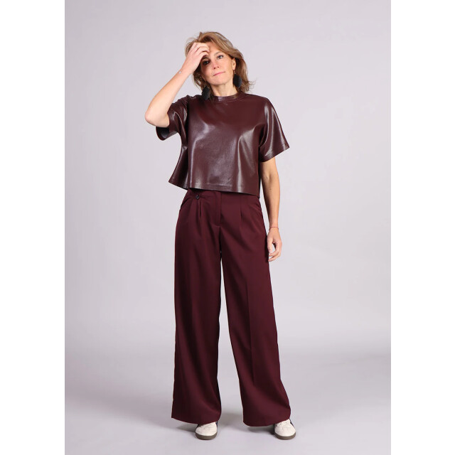 FRNCH Bazin lakleren top bordeaux 9610250453320 large