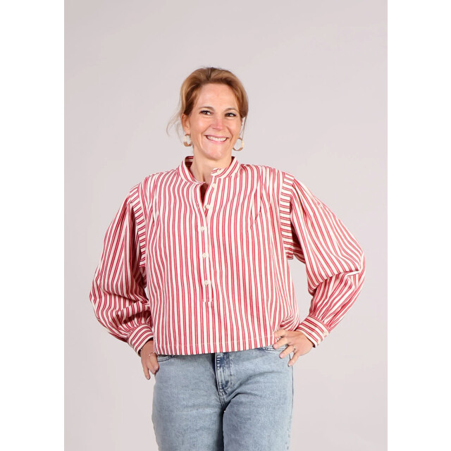 FRNCH Choupette blouse schouderdetails gestreept 9610265723208 large