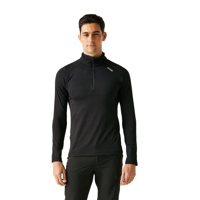 Regatta Heren yonder ii half zip fleece top UTRG11053_black large