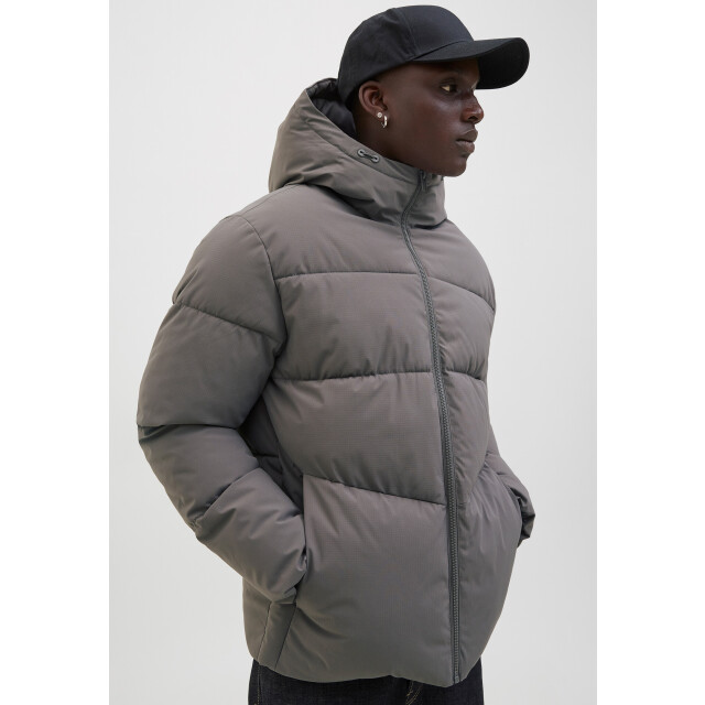 Jack & Jones Heren winterjas jjglobal puffer jacket castlerock 12283517-Castlerock large