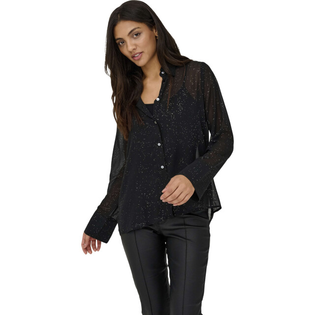 Only Onlstar life l/s grace glitter shirt wvn black/the 15360319-177911001 large