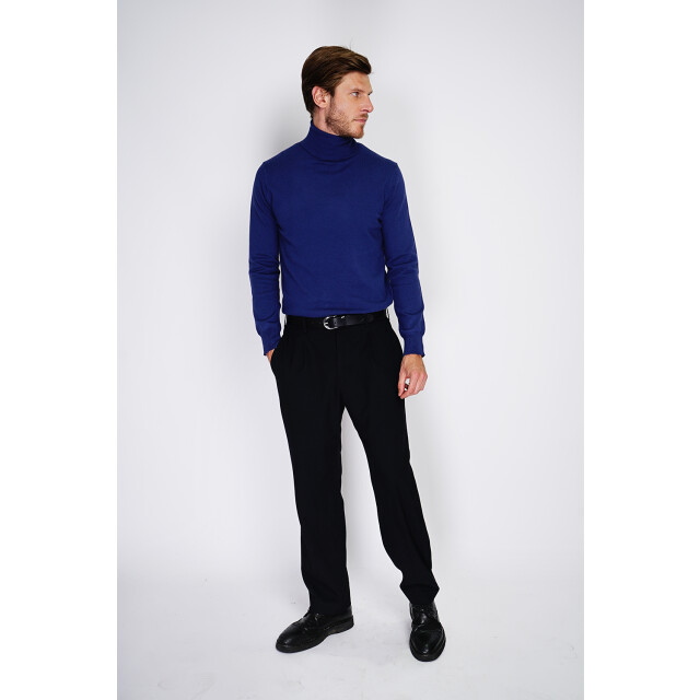 William de Faye Turtleneck sweater bleu nuit WFM143_Night blue large