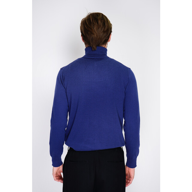 William de Faye Turtleneck sweater bleu nuit WFM143_Night blue large