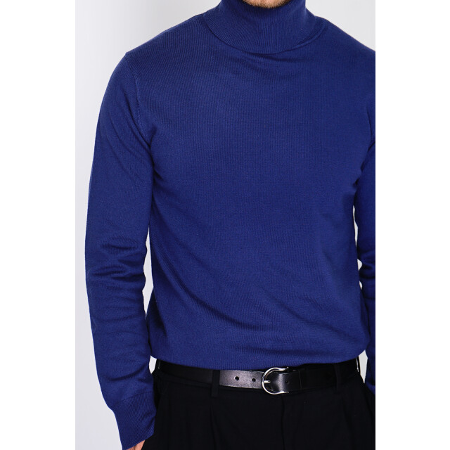 William de Faye Turtleneck sweater bleu nuit WFM143_Night blue large