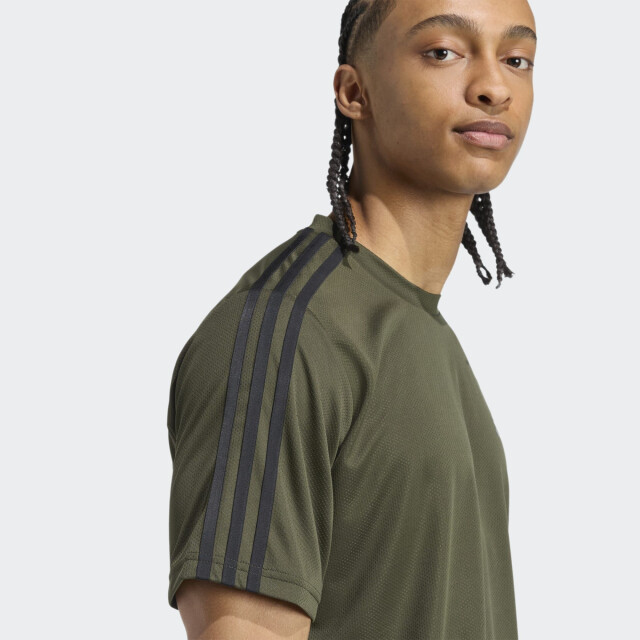 Adidas tr-es base 3s t training t-shirt korte mouw heren - 072860_300-L large