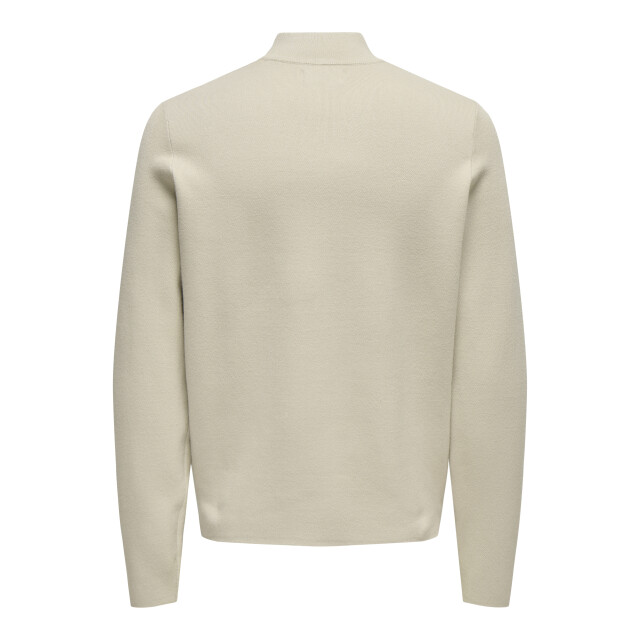 Only & Sons onscooper half zip high neck knit n 22032411 silver lining 05711.915.0004 large
