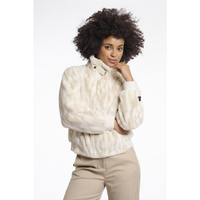 Rino & Pelle short fake fur jacket ambra.7002511 birch frozen flower 06111.829.0071 large