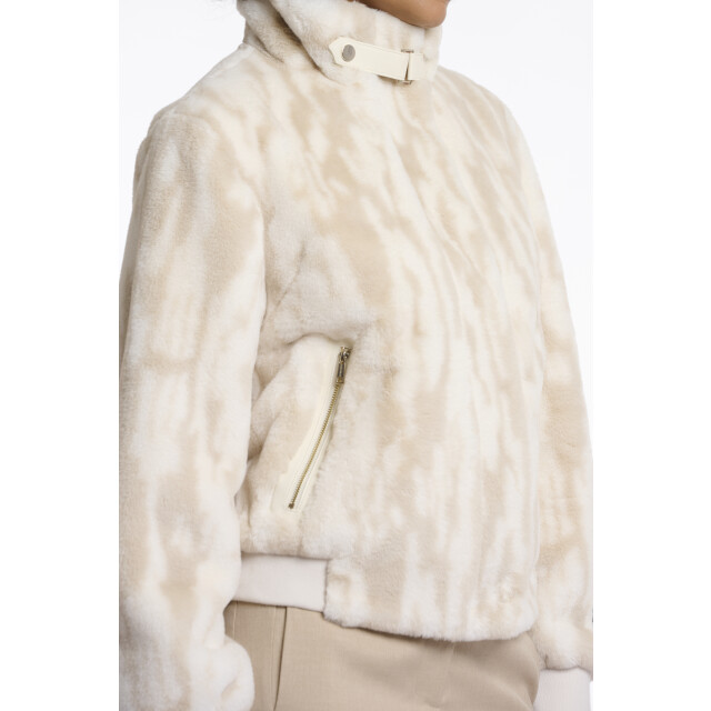 Rino & Pelle short fake fur jacket ambra.7002511 birch frozen flower 06111.829.0071 large